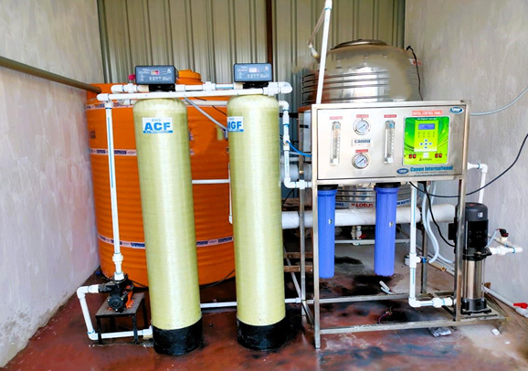 Commercial reverse osmosis RO system on SS skid by Canon International Hubli